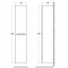 BelBagno Пенал для ванной Acqua 32/160 Rovere Rustico