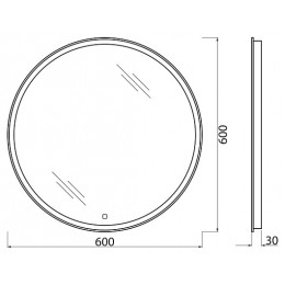 BelBagno Зеркало SPC-RNG-600-LED-TCH