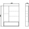Comforty Зеркальный шкаф Никосия 60 дуб темный