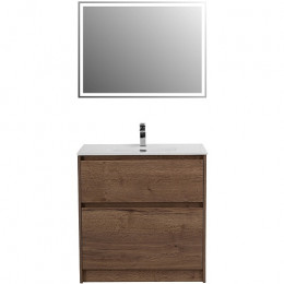 BelBagno Тумба с раковиной Kraft 100 напольная Rovere Tabacco с раковиной BB1000ETL