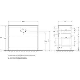 BelBagno Тумба с раковиной Kraft 100 напольная Rovere Tabacco с раковиной BB1000ETL