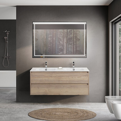 BelBagno Тумба с раковиной Kraft 120 подвесная Rovere Galifax Bianco