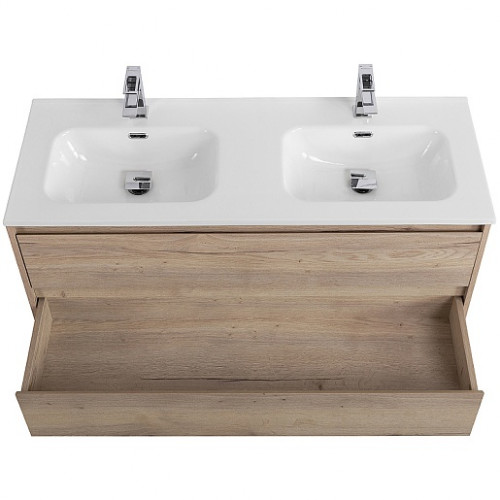 BelBagno Тумба с раковиной Kraft 120 подвесная Rovere Galifax Bianco