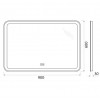 BelBagno Зеркало SPC-MAR-900-600-LED-TCH-WARM