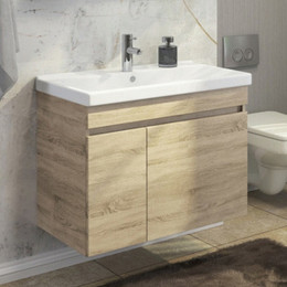Comforty Мебель для ванной Тромсе 80 подвесная дуб сонома