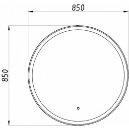 ASB-Woodline Зеркало Марика 85 круглое белое