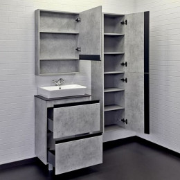 Comforty Мебель для ванной Эдинбург 60Н бетон светлый