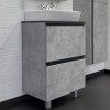 Comforty Мебель для ванной Эдинбург 60Н бетон светлый