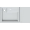 СанТа Мебель для ванной под стиральную машину Марс 90 L с зеркальным шкафом Стандарт 90 белая/янтарное дерево