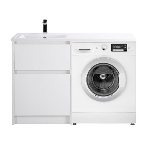 BelBagno Тумба с раковиной Kraft LVD 58 напольная Bianco Opaco под стиральную машину левосторонняя