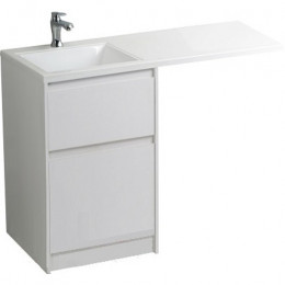 BelBagno Тумба с раковиной Kraft LVD 58 напольная Bianco Opaco под стиральную машину левосторонняя