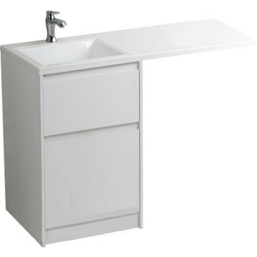 BelBagno Тумба с раковиной Kraft LVD 58 напольная Bianco Opaco под стиральную машину левосторонняя