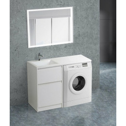 BelBagno Тумба с раковиной Kraft LVD 58 напольная Bianco Opaco под стиральную машину левосторонняя