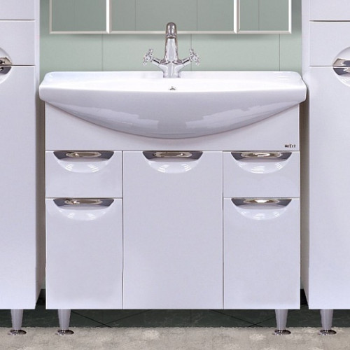 Misty Тумба с раковиной Орхидея 75 белая