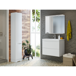 Misty Зеркальный шкаф Атлантик 80 L белый