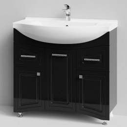 Водолей Тумба с раковиной Адам 90 L черная