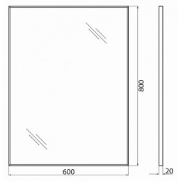 BelBagno Зеркало SPC-AL-600-800 Nero