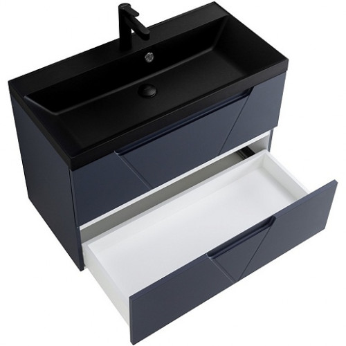 BelBagno Мебель для ванной Vittoria 90 Grigio Opaco с раковиной BB900/450-LV-ART-AST-NERO