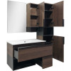 Comforty Мебель для ванной Франкфурт 90 подвесная дуб шоколадно-коричневый/черная