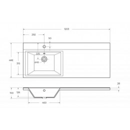 BelBagno Тумба с раковиной Kraft LVD 58 напольная Pino Pasadena под стиральную машину левосторонняя