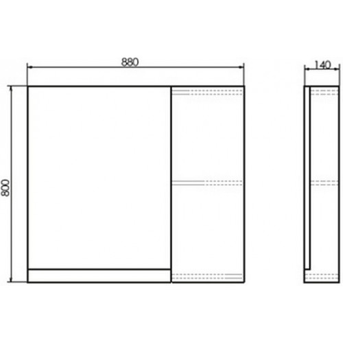 Comforty Зеркальный шкаф Бонн 90 дуб дымчатый/графит