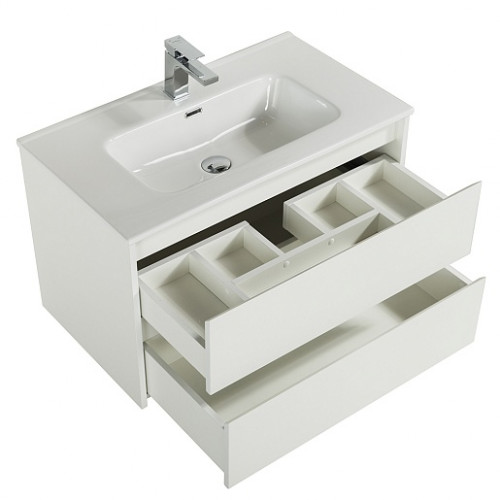 BelBagno Тумба с раковиной Kraft 100 подвесная Bianco Opaco