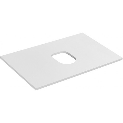 Акватон Мебель для ванной с белой столешницей Либерти 70 Mila 50 белая/дуб эльвезия