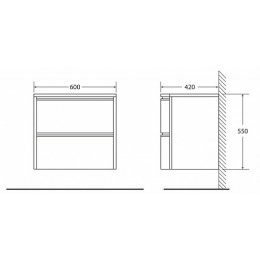BelBagno Тумба с раковиной PROSPERO BB600DVC/BL Bianco Lucido
