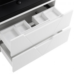 BelBagno Тумба с раковиной Vittoria 100 подвесная Bianco Opaco с раковиной BB1000/450-LV-ART-AST-NERO