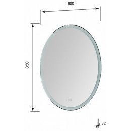 Aquanet Зеркало Комо New 60x85