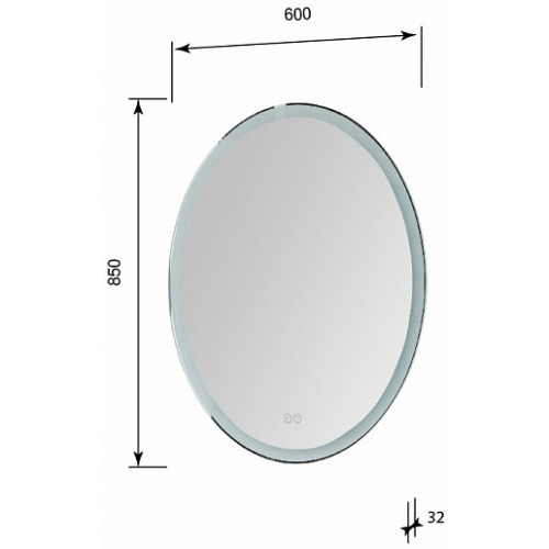 Aquanet Зеркало Комо New 60x85