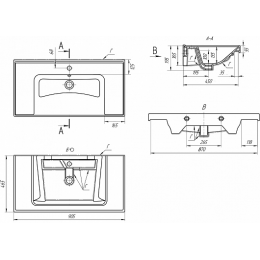 Misty Тумба с раковиной Мускат 90 дуб галифакс белый/белая