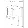 Бриклаер Зеркальный шкаф Карибы 100 дуб кантри/венге