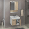 Comforty Зеркальный шкаф Рига 60 R дуб сонома