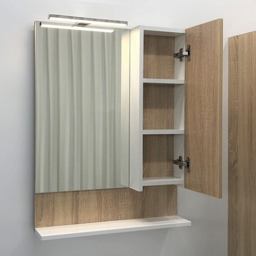 Comforty Зеркальный шкаф Рига 60 R дуб сонома