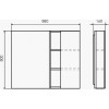 Comforty Зеркальный шкаф Милан 90 белый