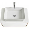 Акватон Тумба с раковиной и белой столешницей Либерти 70 Mila 50 белая/дуб эльвезия