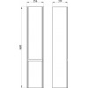 ASB-Mebel Шкаф пенал Бьянка 35 подвесной белый