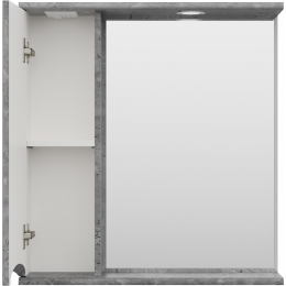 Misty Зеркальный шкаф Атлантик 70 L серый камень