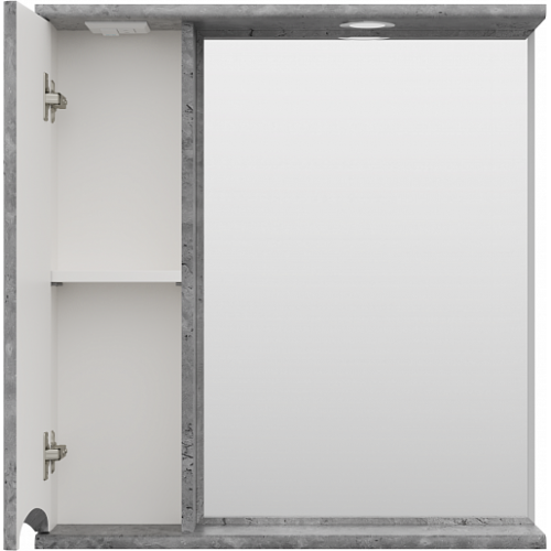 Misty Зеркальный шкаф Атлантик 70 L серый камень