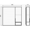 Comforty Зеркальный шкаф Франкфурт 90 бетон светлый/черный