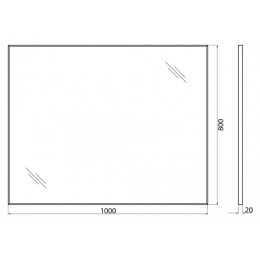 BelBagno Зеркало SPC-AL-1000-800 Nero
