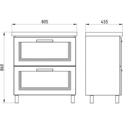 ASB-Mebel Мебель для ванной София 80 белая матовая