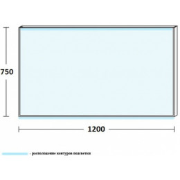 De Aqua Зеркало Алюминиум 12075 AL606120S