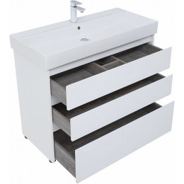 Aquanet Мебель для ванной Nova Lite 100 белая глянцевая