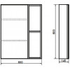 Comforty Зеркальный шкаф Штутгарт 60 дуб темно-коричневый