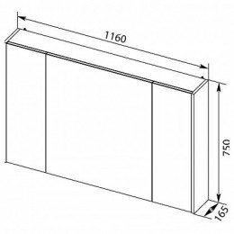 Aquanet Зеркальный шкаф Остин 120 белый