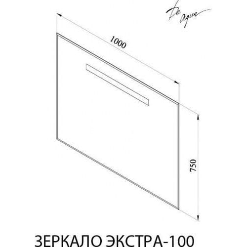 De Aqua Мебель для ванной Эскалада 100 R, зеркало Экстра EXT G 100 P