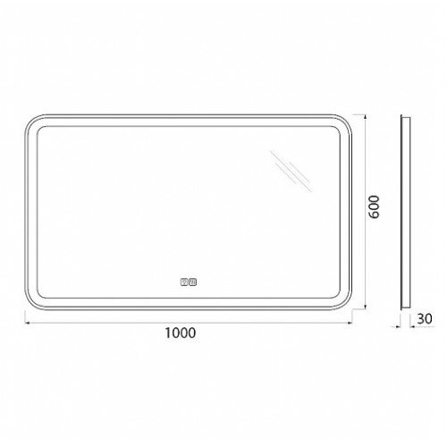 BelBagno Зеркало SPC-MAR-1000-600-LED-TCH-WARM