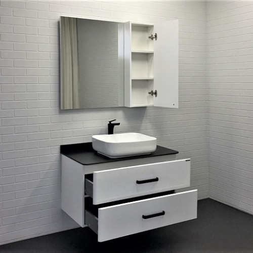 Comforty Зеркальный шкаф Амстердам 95 белый